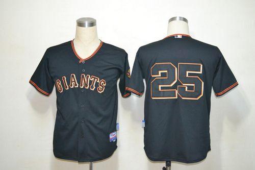Giants #25 Barry Bonds Black Fashion Stitched MLB Jersey - Click Image to Close